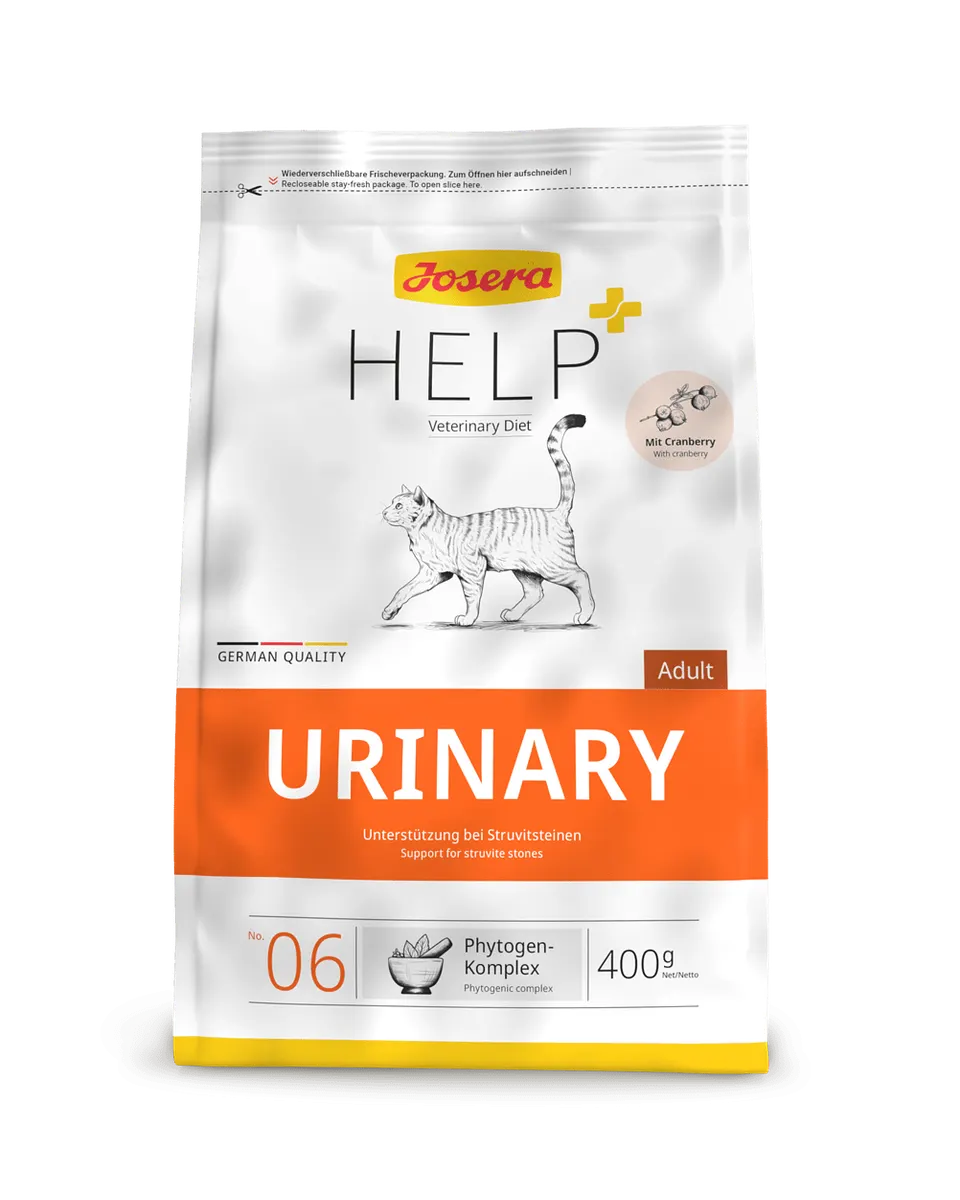 Josera Help Cat Urinary - диетична храна за котки за разтваряне на струвитни камъни и/или за предотвратяване на повторното им образуване