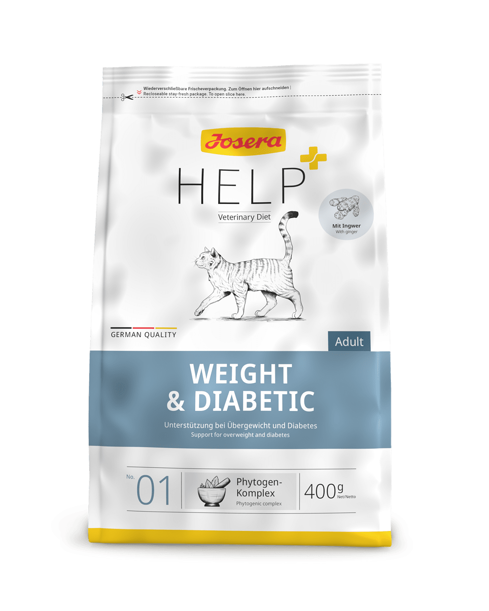 Josera Help Cat Weight & Diabetic - диетична храна с намалено енергийно съдържание за котки със захарен диабет
