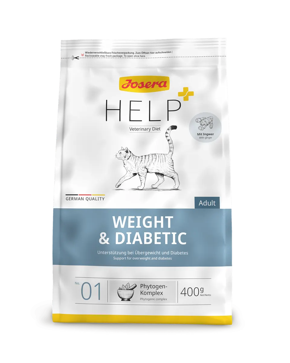 Josera Help Cat Weight & Diabetic - диетична храна с намалено енергийно съдържание за котки със захарен диабет