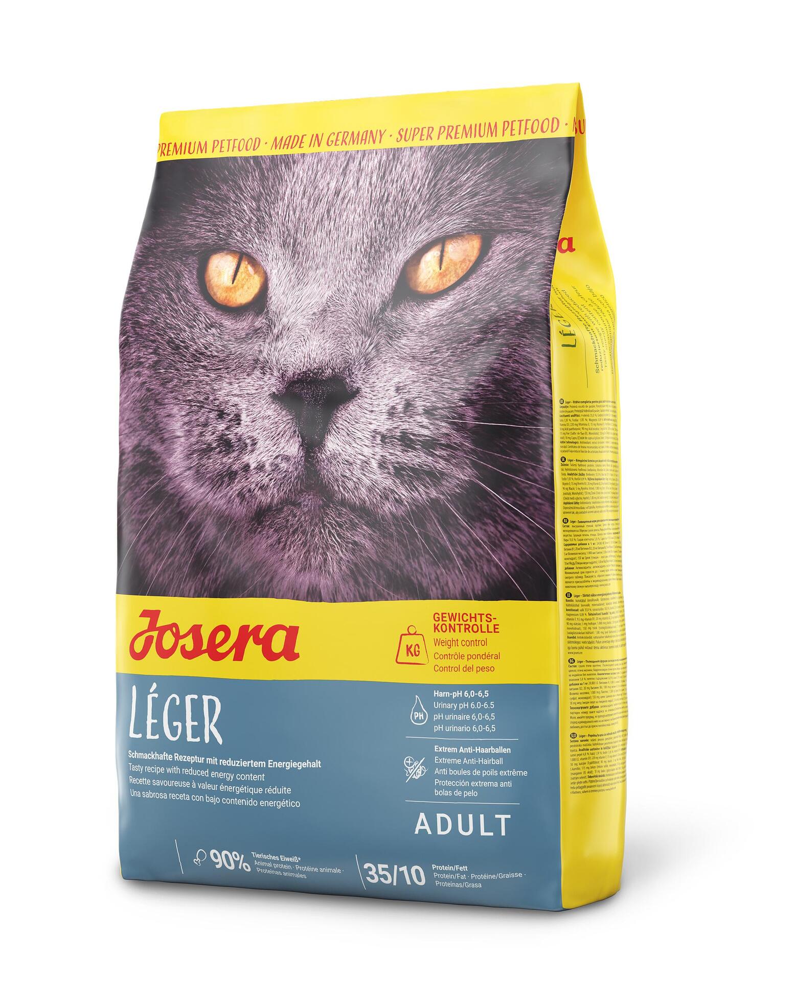 Josera Cat Leger Chicken - храна за кастрирани или слабоактивни котки с пилешко
