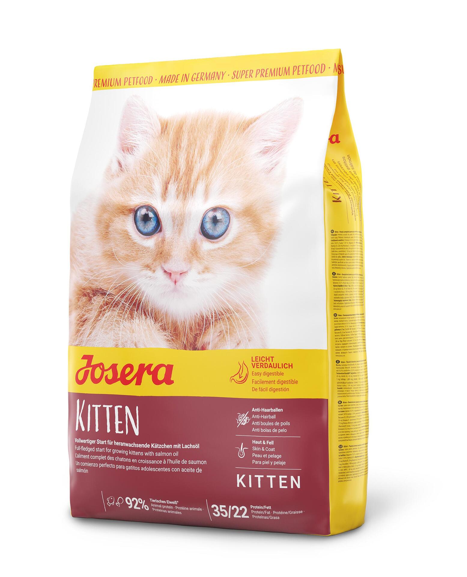 Josera Kitten Chicken Salmon - храна за подрастващи котки с пилешко и сьомга