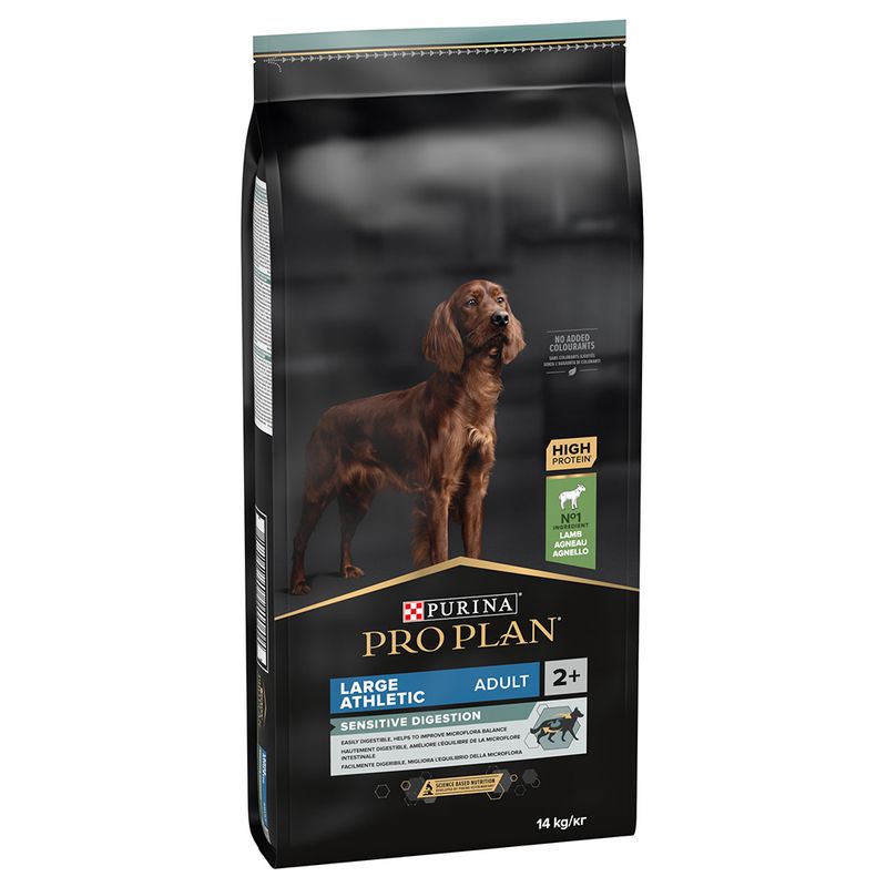 Purina Pro Plan Large Athletic Adult Sensitive Digestion Lamb - лесносмилаема храна за кучета едри породи над 25 кг. с атлетично телосложение, с агнешко