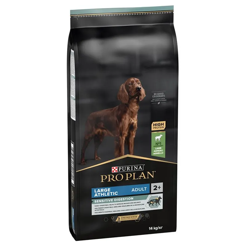 Purina Pro Plan Large Athletic Adult Sensitive Digestion Lamb - лесносмилаема храна за кучета едри породи над 25 кг. с атлетично телосложение, с агнешко