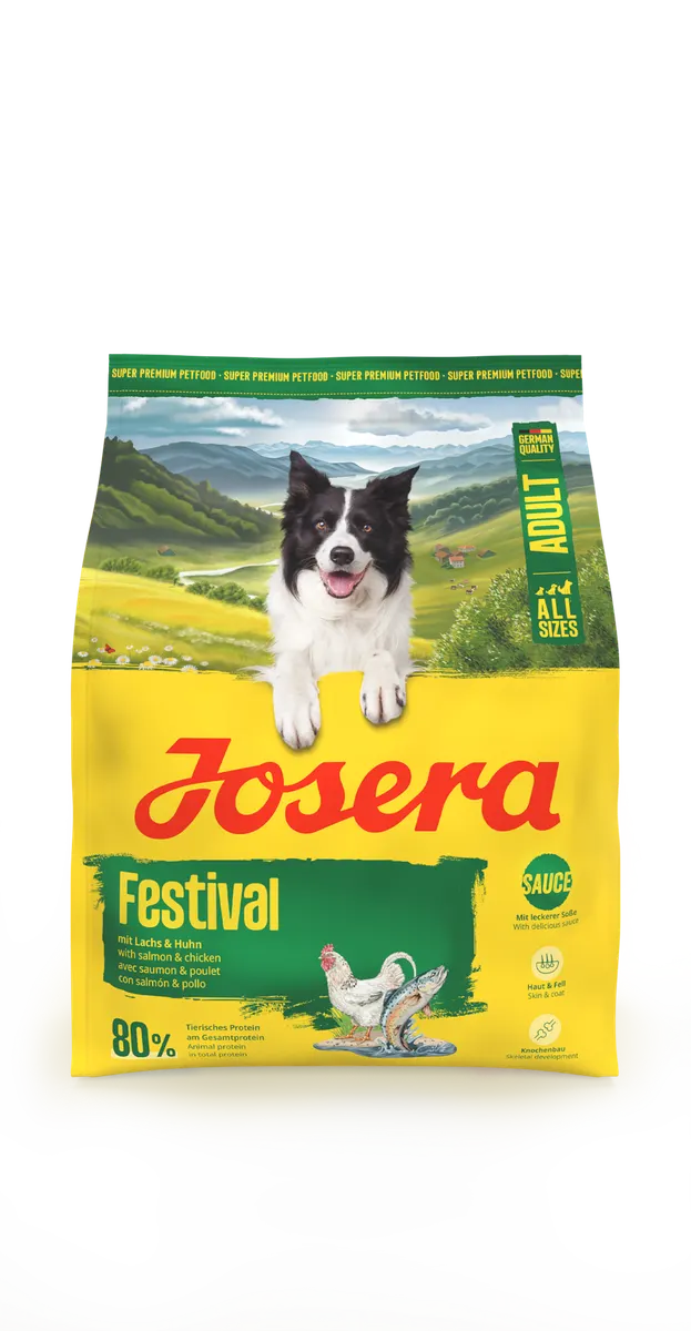 Josera Dog Adult Festival Salmon Chicken - храна за капризни кучета с пиле и сьомга