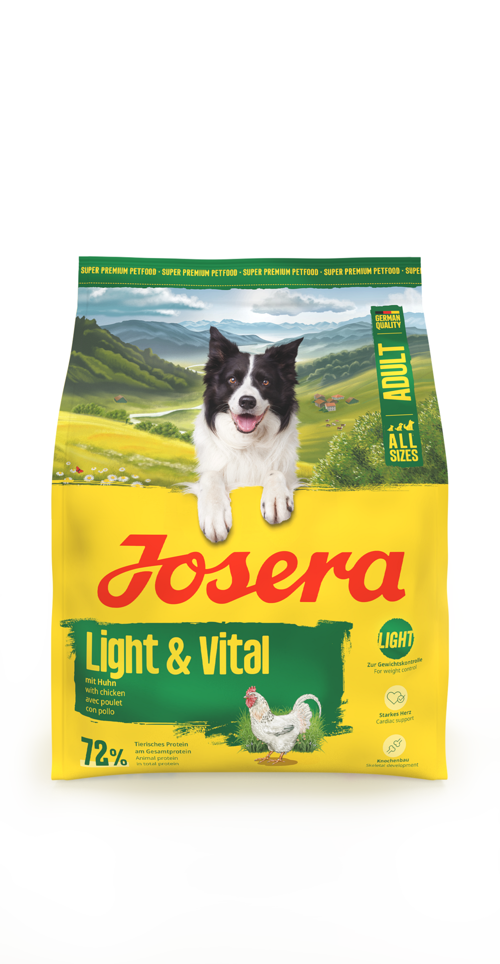 Josera Dog Adult Light & Vital Chicken - храна за възрастни и слабоактивни кучета с пиле, грах и цвекло