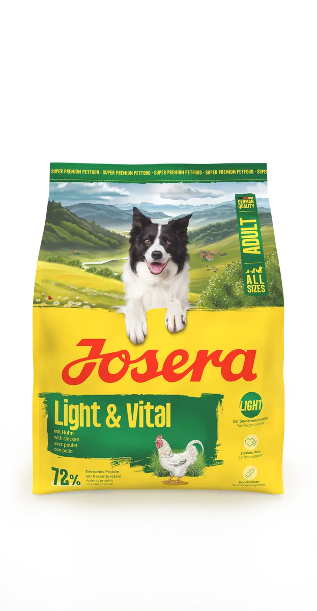 Josera Dog Adult Light & Vital Chicken - храна за възрастни и слабоактивни кучета с пиле, грах и цвекло
