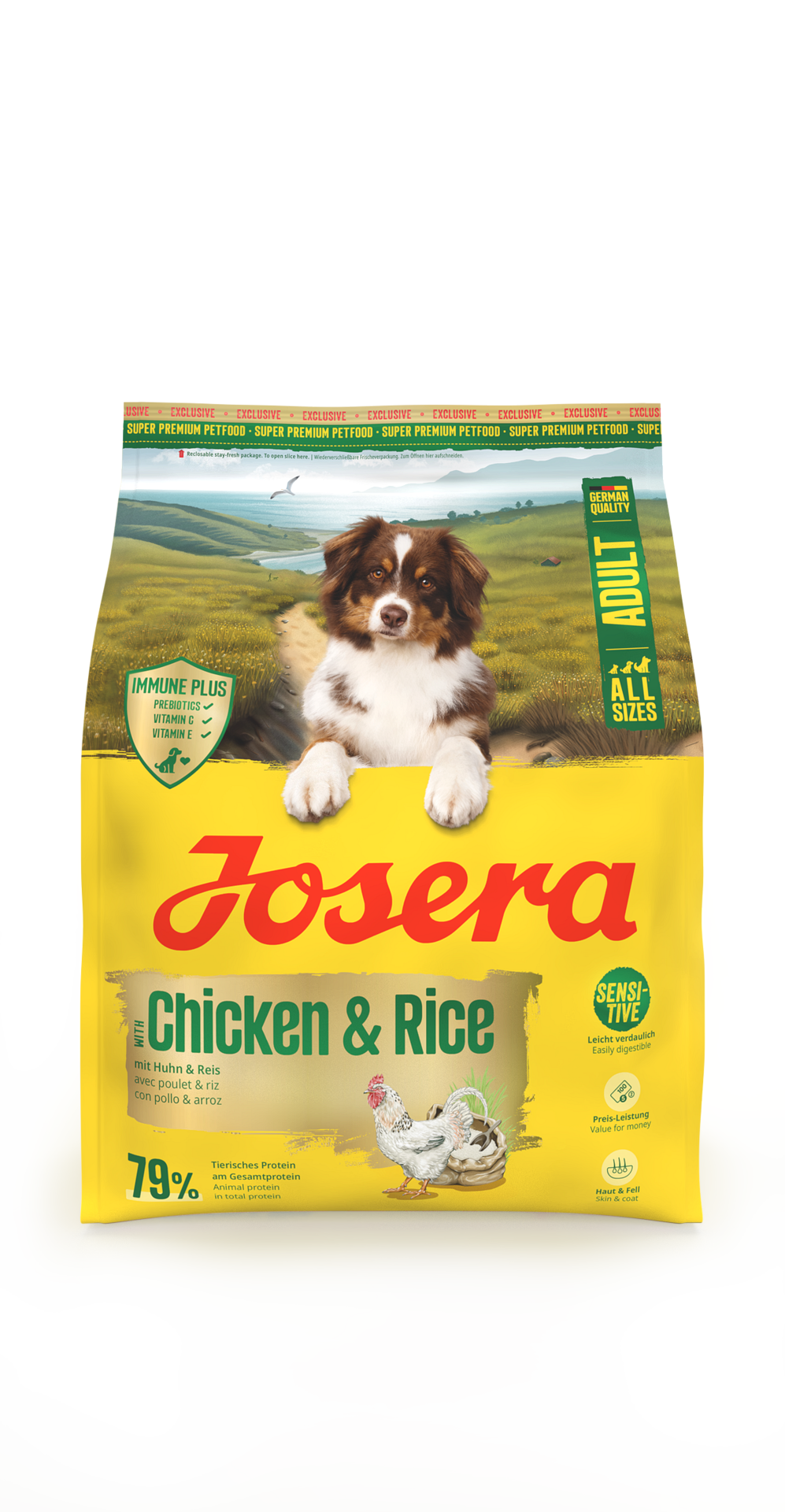 Josera Dog Adult Poultry Menu - храна за средноактивни кучета с пиле и ориз