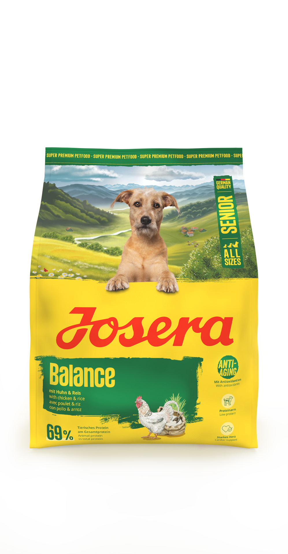Josera Dog Adult Balance - храна за застаряващи и слабоактивни кучета с пиле и ориз