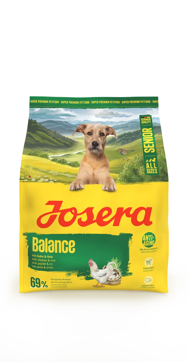 Josera Dog Adult Balance - храна за застаряващи и слабоактивни кучета с пиле и ориз