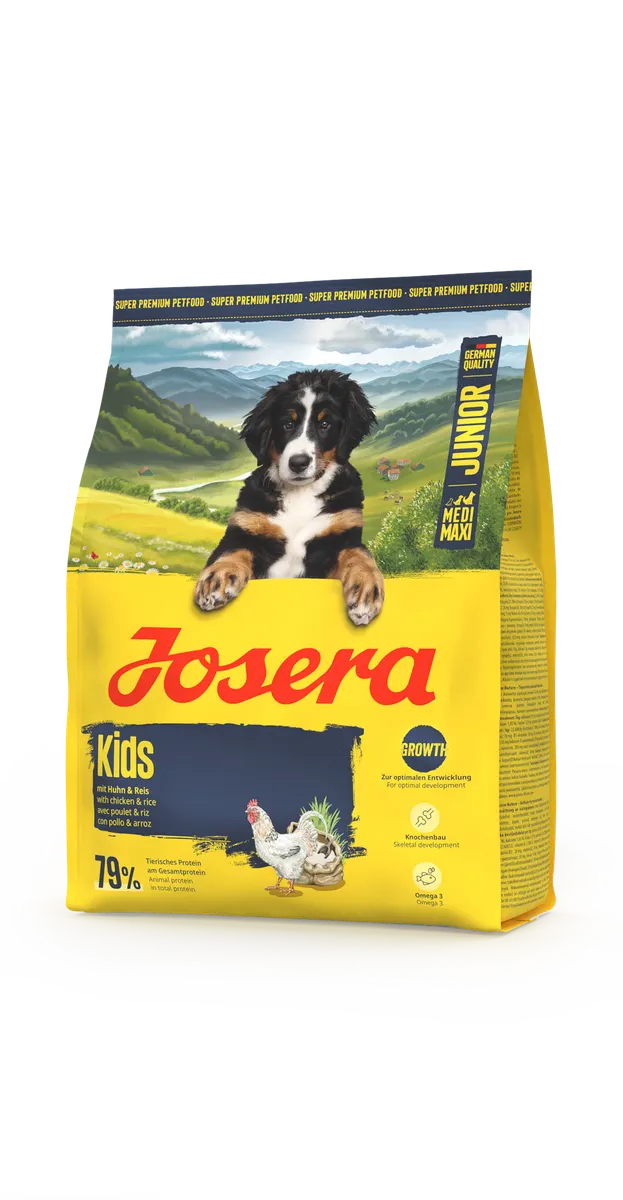 Josera Dog Kids Medium Maxi Chicken Rice - храна за подрастващи кучета средни и едри породи с пиле и ориз