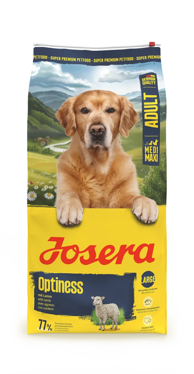 Josera Dog Optiness Adult Medium Maxi Lamb - храна за кучета средни и едри породи с агне
