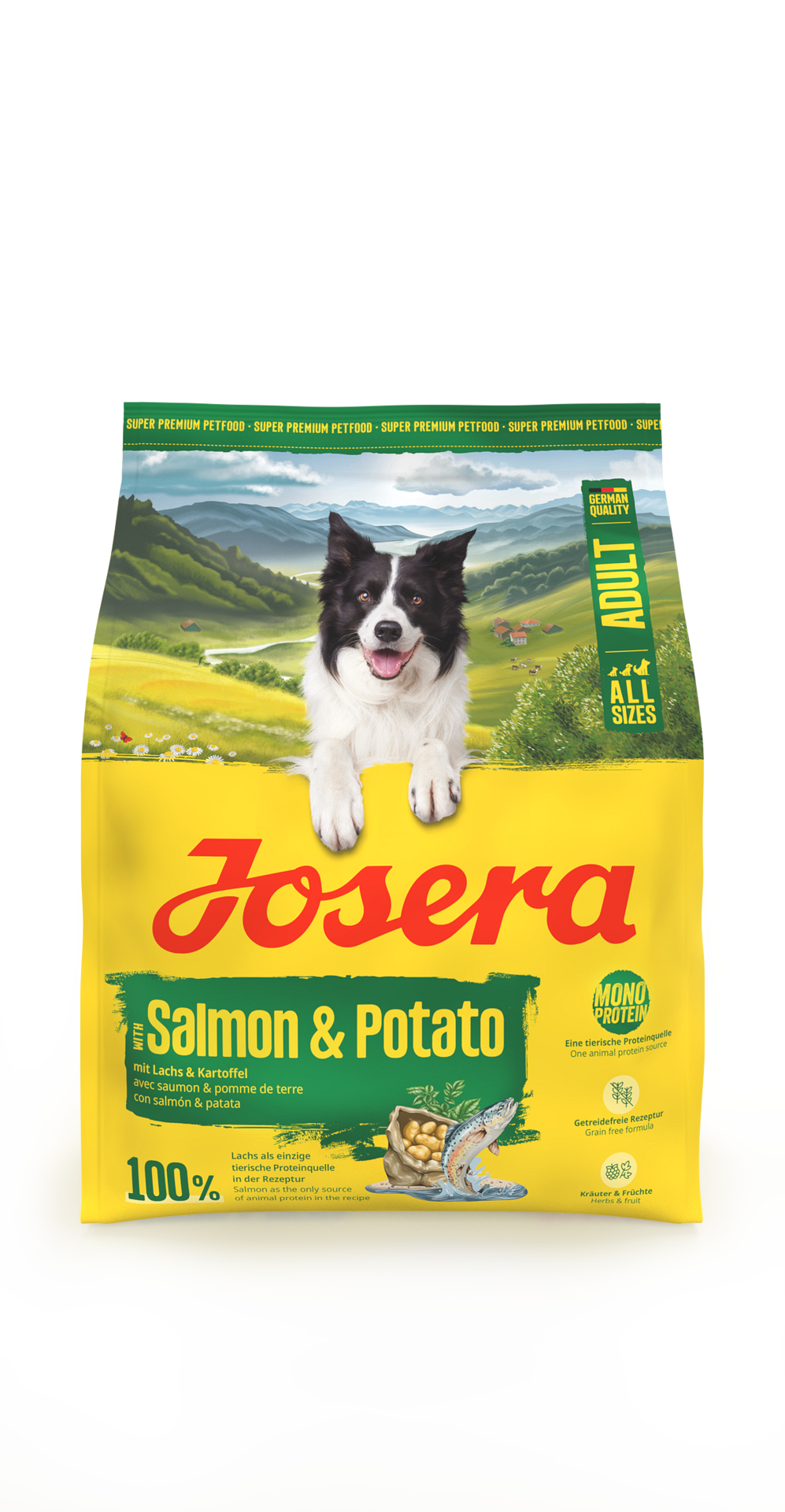 Josera Dog Adult Salmon Potatoes - храна за кучета всички породи с чувствителен стомах и кожа, със сьомга и картофи