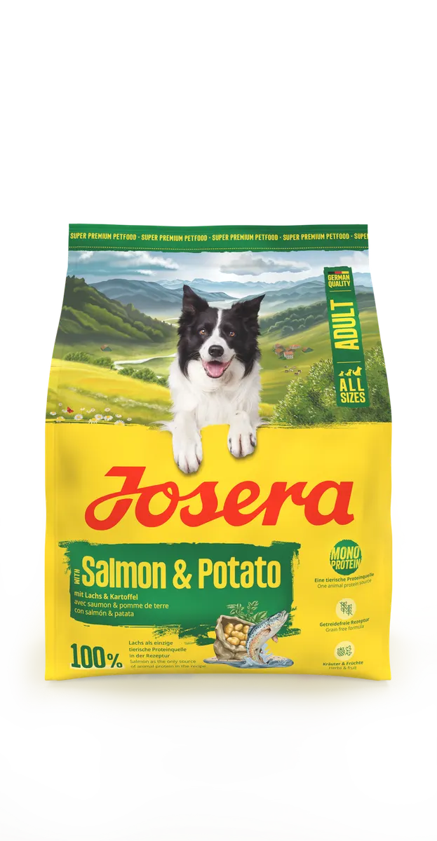 Josera Dog Adult Salmon Potatoes - храна за кучета всички породи с чувствителен стомах и кожа, със сьомга и картофи