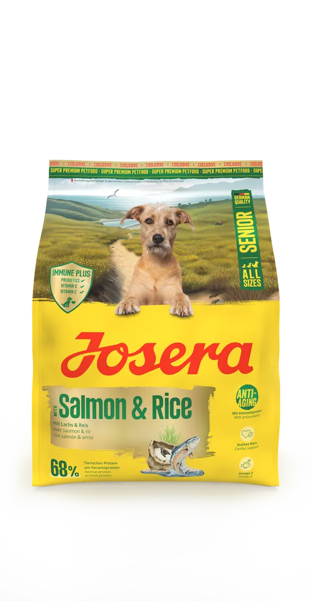 Josera Senior Plus Salmon Rice - храна за възрастни и застаряващи кучета със сьомга и ориз