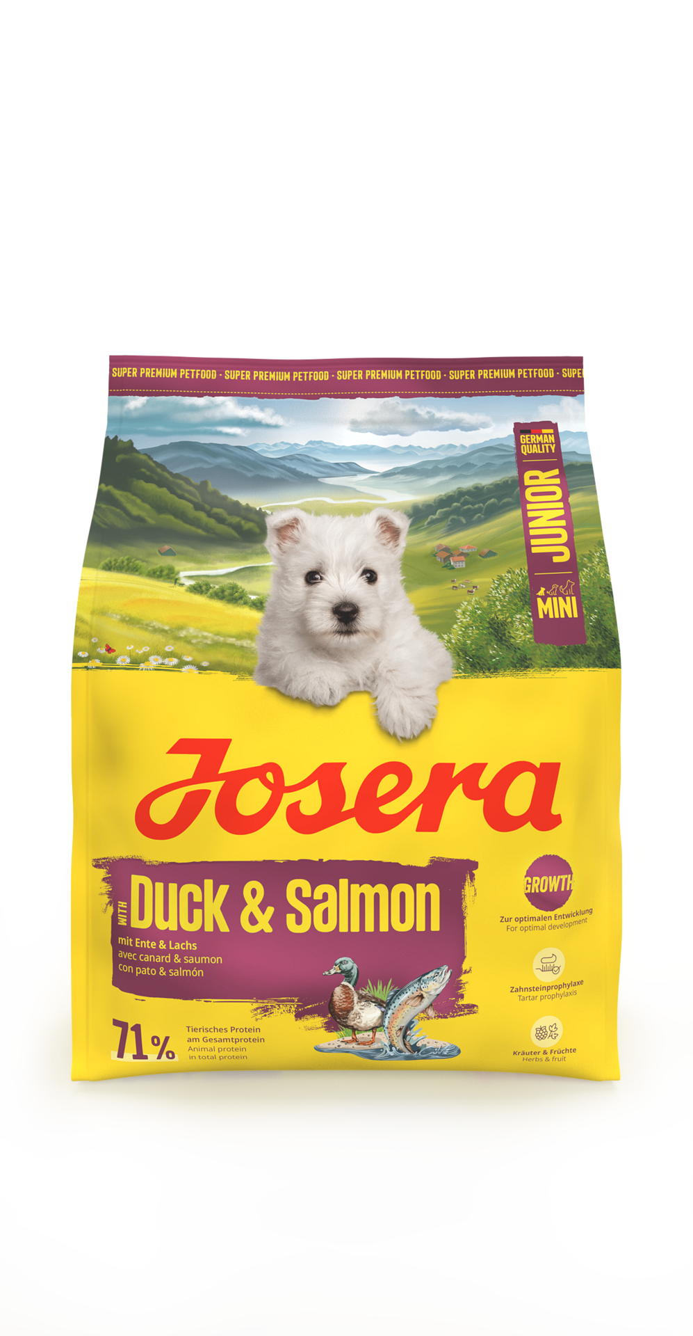 Josera Dog Junior Mini Duck Salmon - храна за подрастващи кучета дребни породи с патица и сьомга