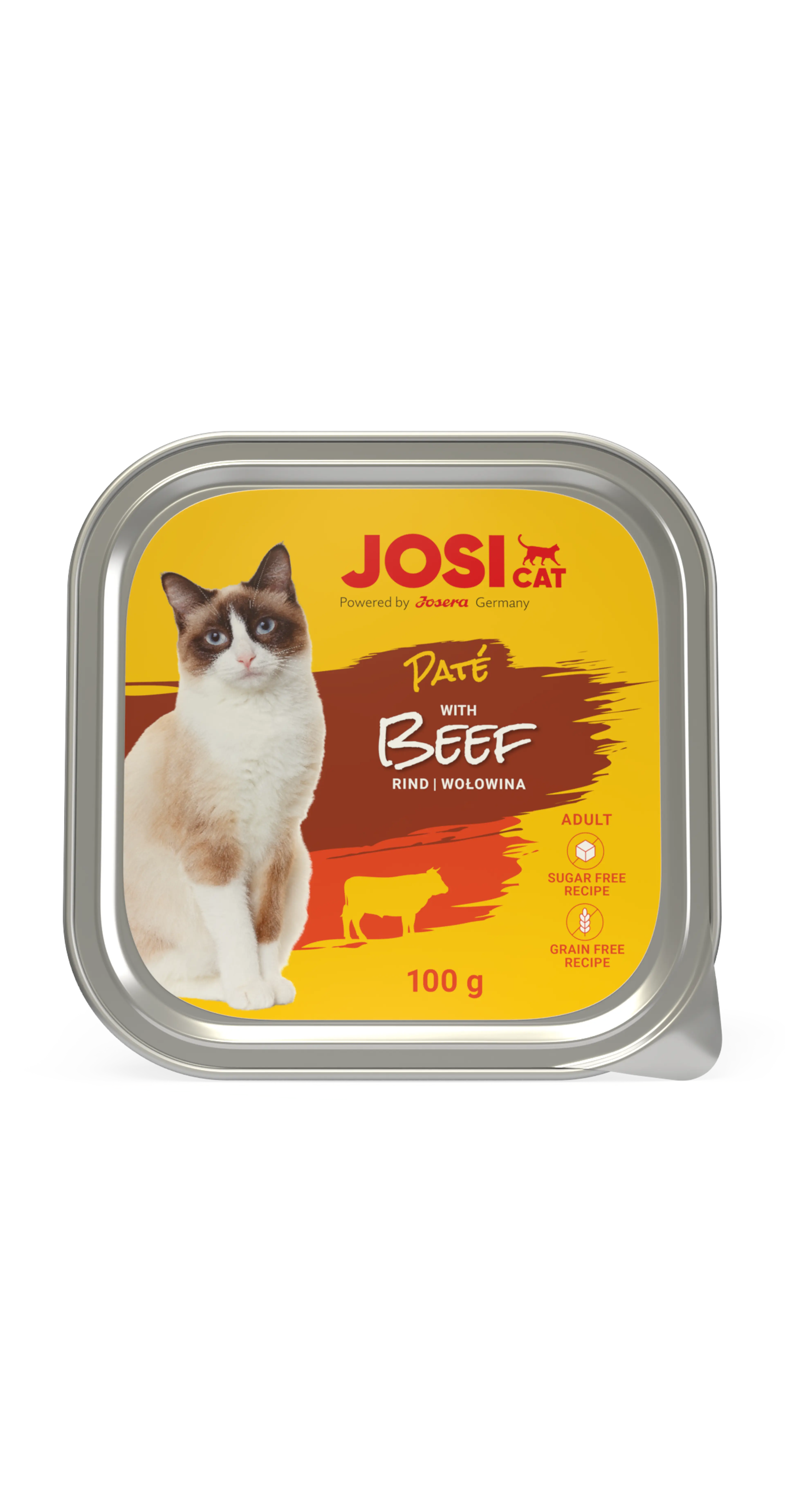JosiCat Beef - пастет за котки с говеждо, 5 бр. х 100 гр.