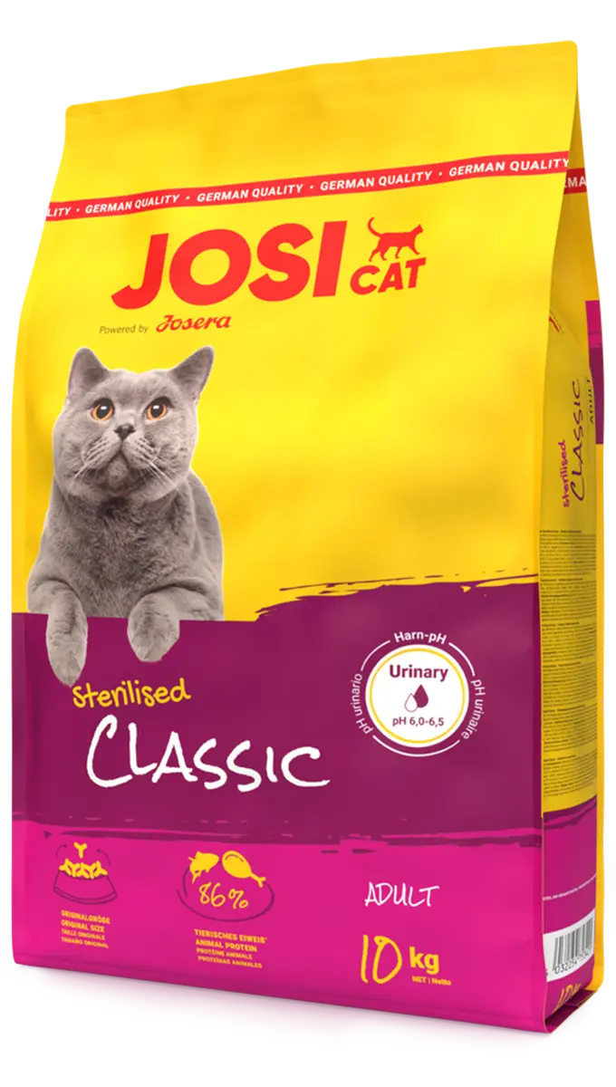 JosiCat Sterilised Classic Chicken Salmon - храна за кастрирани котки с пиле и сьомга