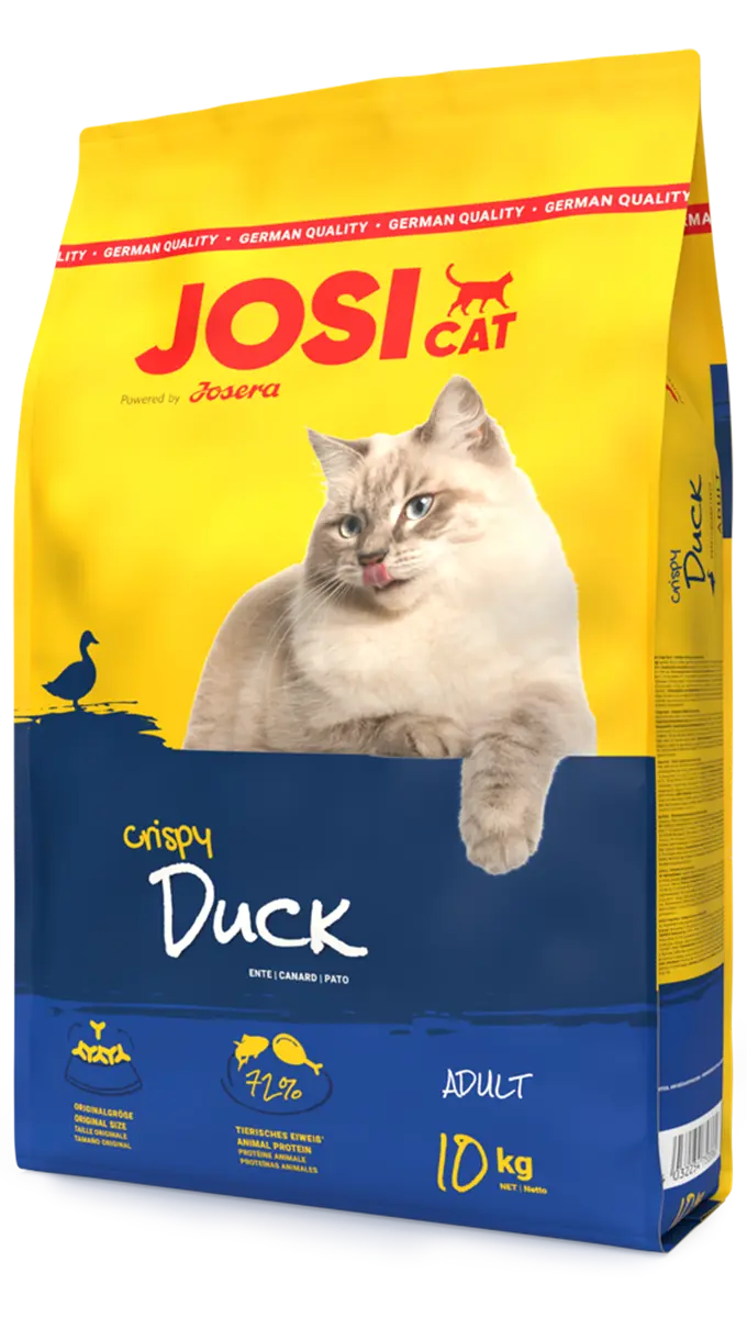Josicat Chrispy Duck Fish - храна за котки с патица и риба