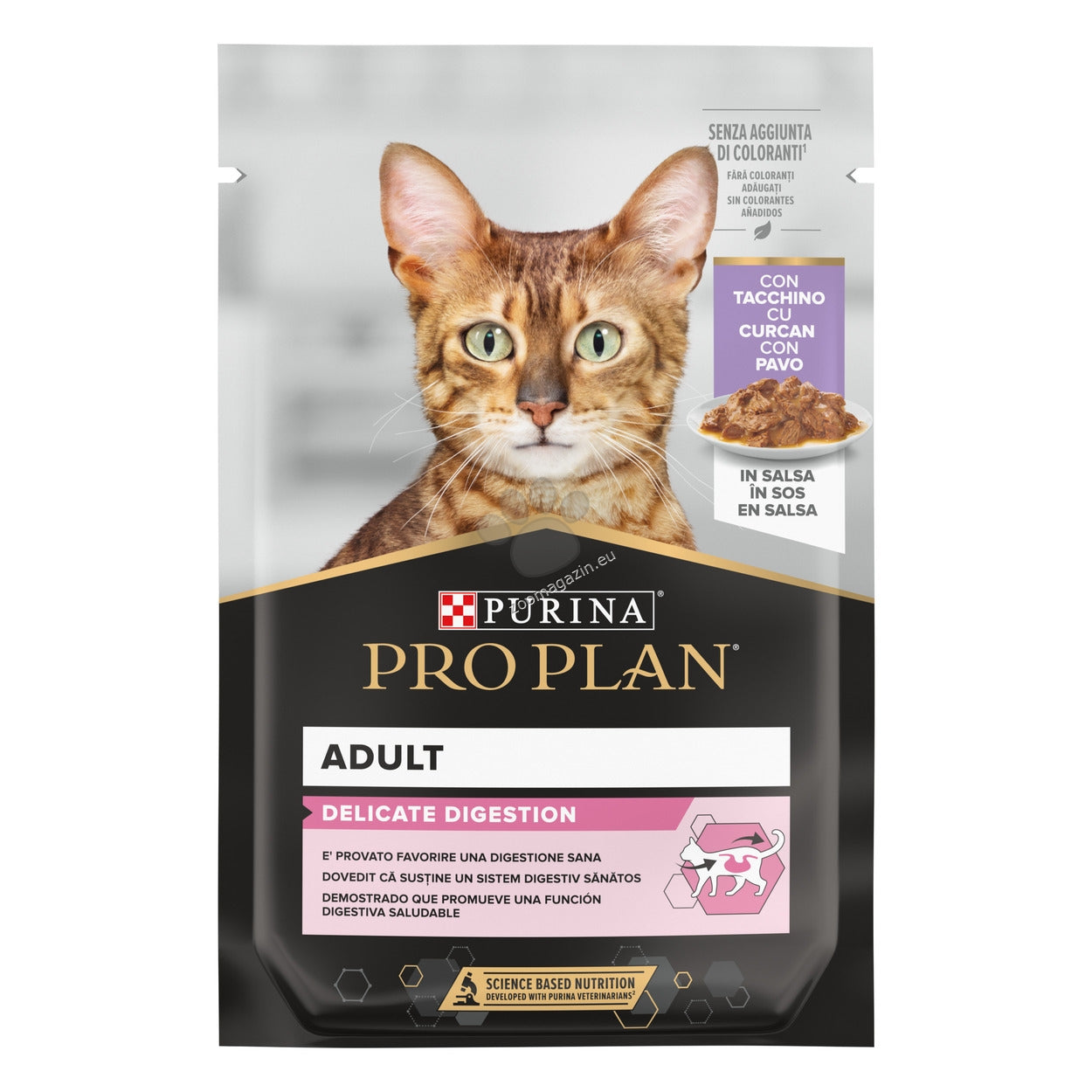 Purina Pro Plan Nutri Savour Delicate Turkey - пауч за котки с чувствително храносмилане, с пуйка в сос
