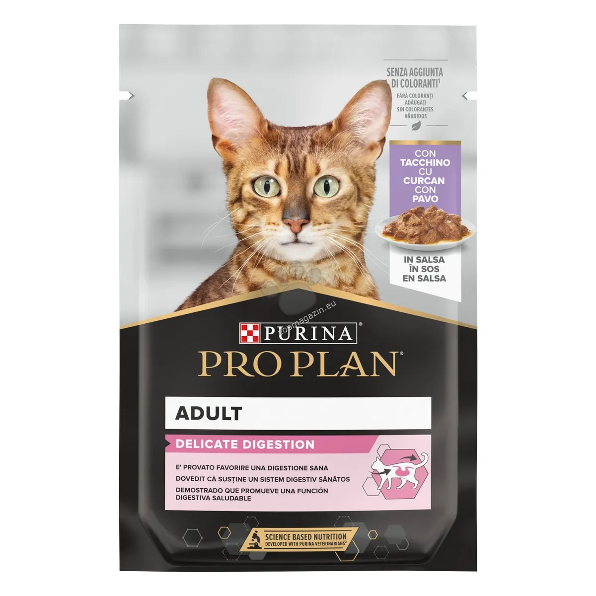 Purina Pro Plan Nutri Savour Delicate Turkey - пауч за котки с чувствително храносмилане, с пуйка в сос