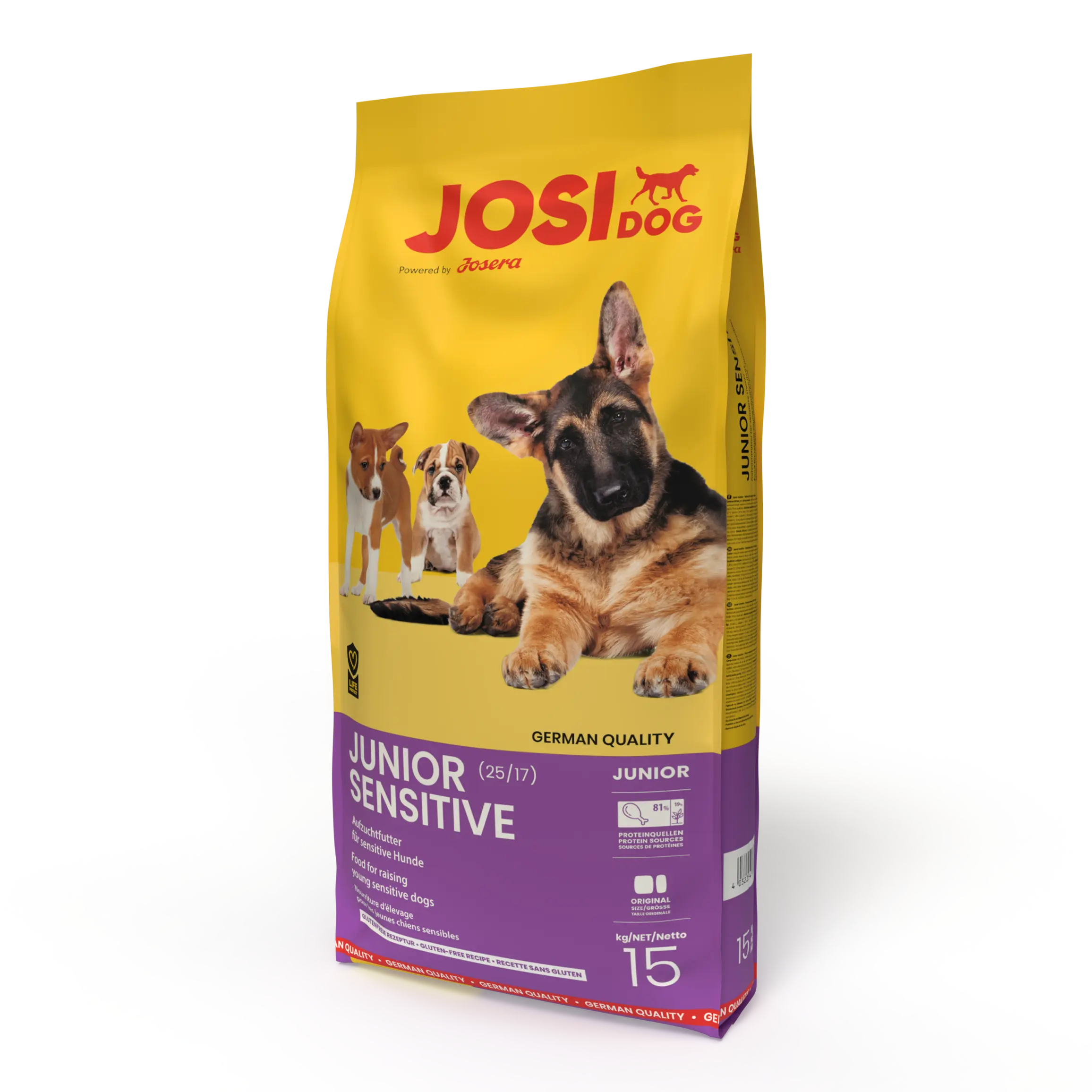 Josidog Junior Sensitive - храна за подрастващи кучета с чувствителен стомах