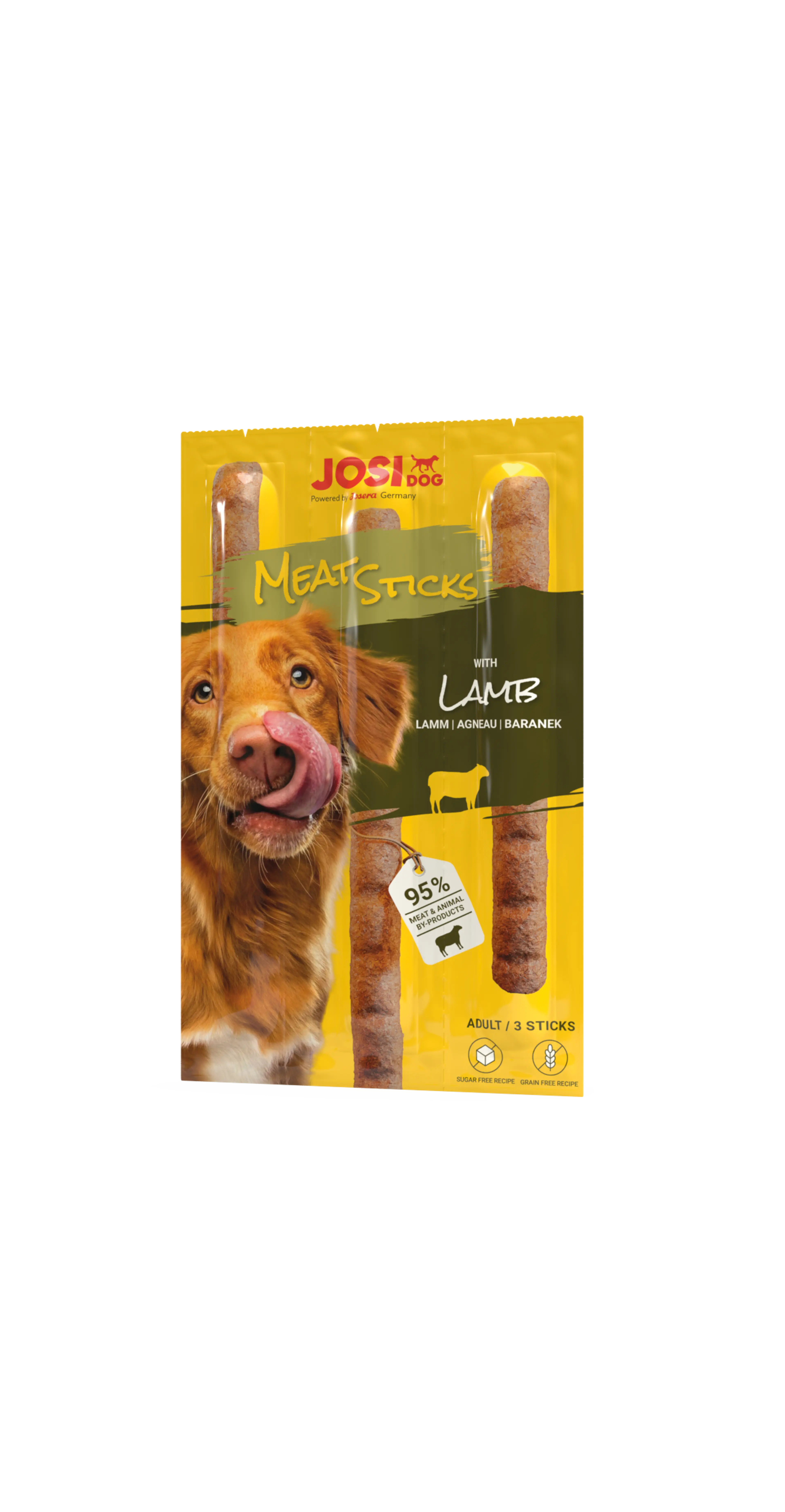 Josidog Meat Sticks Lamb - меки пръчици за кучета с агнешко месо, 3 бр./ 33 гр.