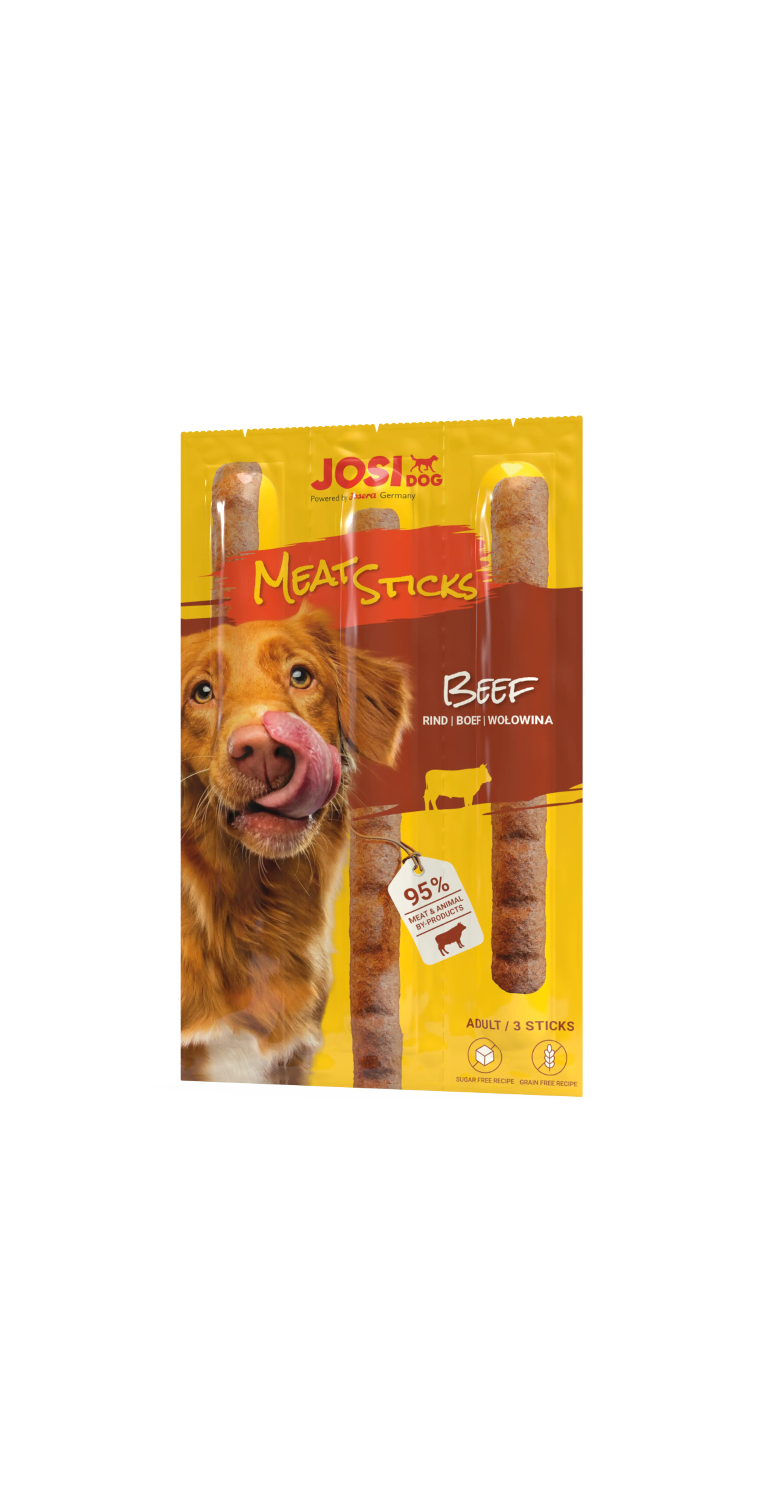 Josidog Meat Sticks Beef - меки пръчици за кучета с говеждо месо, 3 бр./ 33 гр.