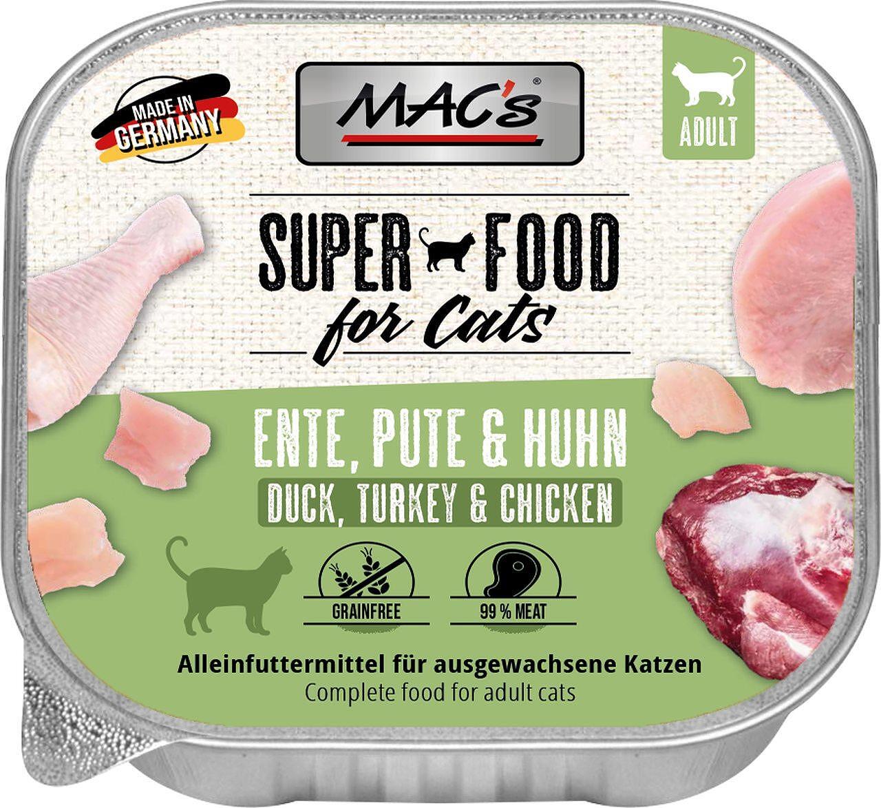 Mac's s Cat Adult Duck Turkey Chicken - пастет за котки с патица, пуйка и пиле