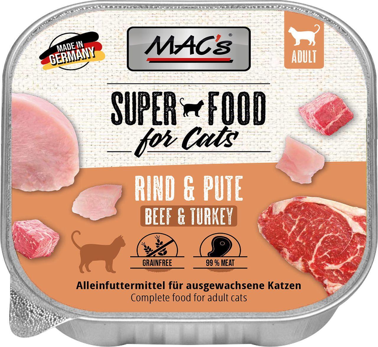 Mac's s Cat Adult Beef Turkey - пастет за котки с телешко и пуйка