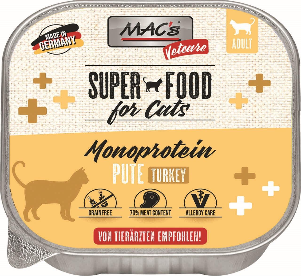 Mac's s Cat Adult Monoprotein Turkey - пастет за капризни и чувствителни котки с пуйка
