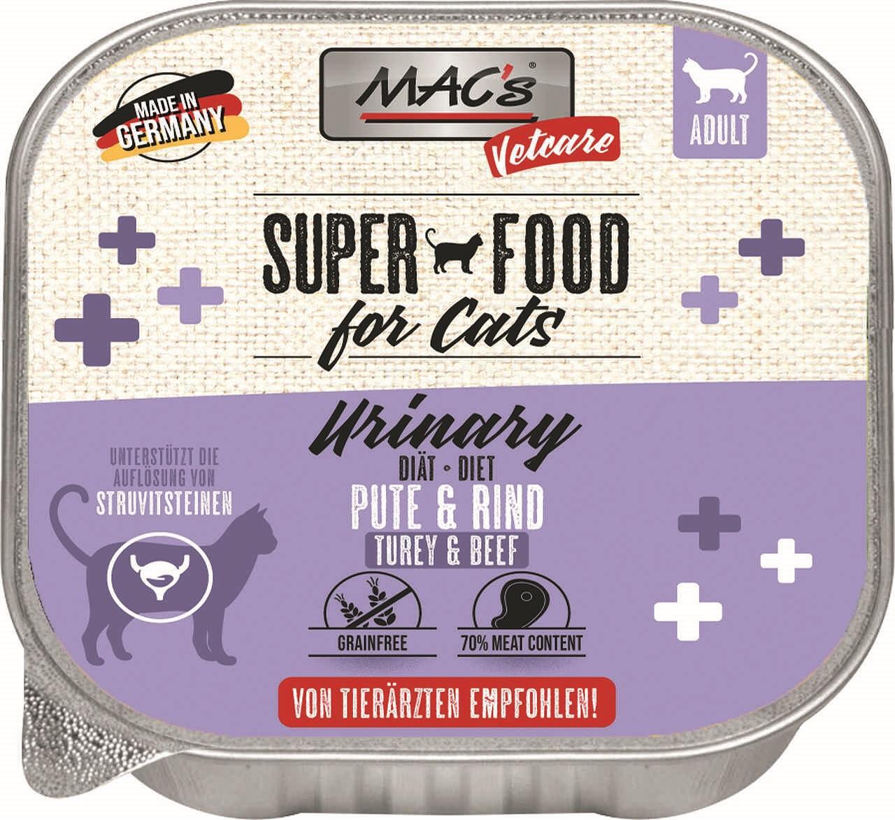 Mac's s Cat Adult Urinary Turkey Beef - пастет за котки с уринарни проблеми с пуйка и говеждо