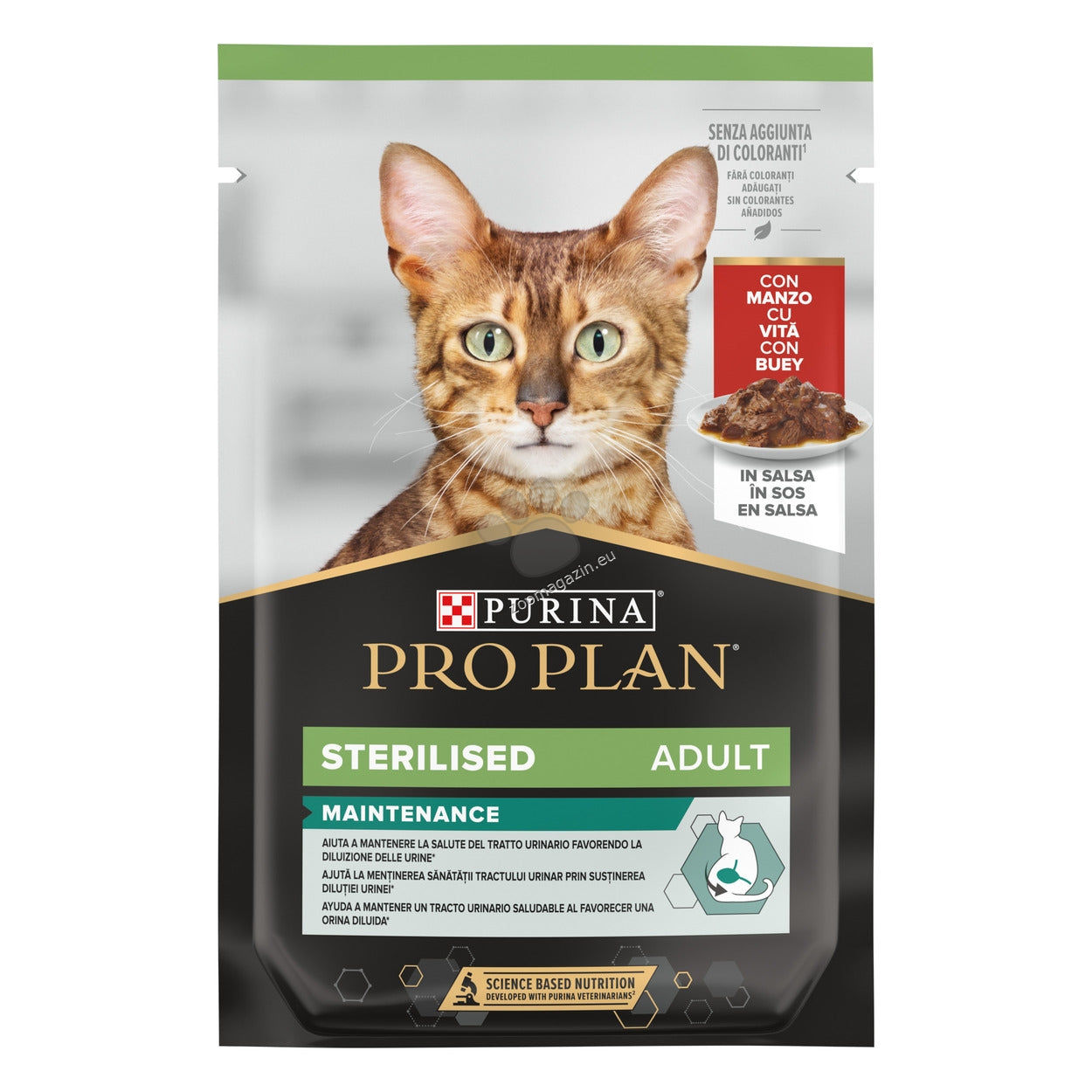 Purina Pro Plan Nutri Savour Sterilised Beef - пауч за кастрирани котки, с говеждо в сос