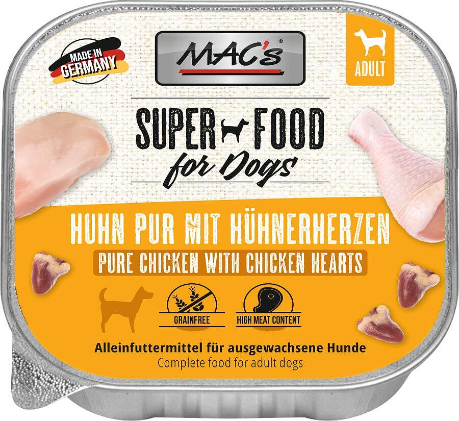 Mac's s Dog Adult Chicken & Chicken Hearts - пастет за кучета с пиле и пилешки сърца