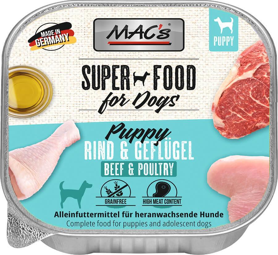 Mac's s Puppy Beef Poultry - пастет за подрастващи кучета с телешко и птиче месо
