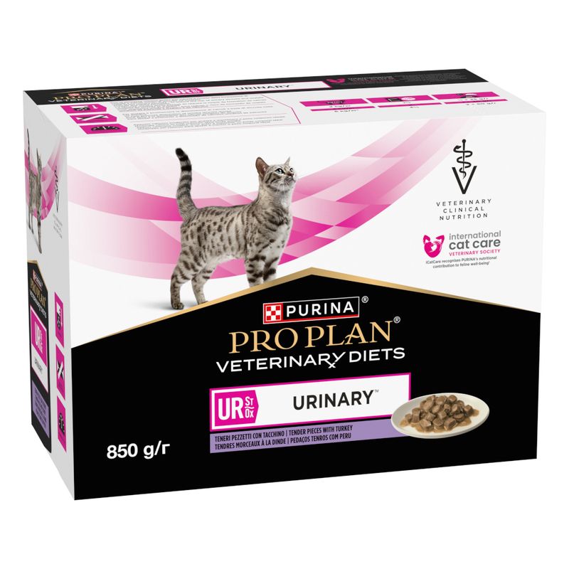 Purina Pro Plan Veterinary Diets Feline UR ST/OX Urinary Turkey - пауч за котки със заболявания на долните пикочни пътища, с пуешко в сос
