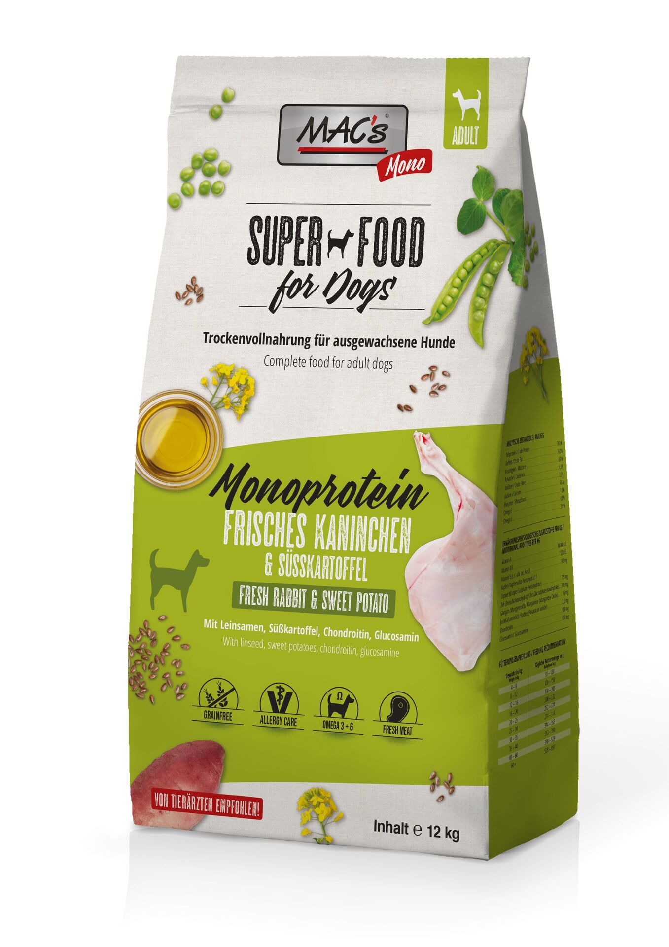 Mac's s Dog Adult Monoprotein Rabbit - храна за кучета податливи на алергии със заек