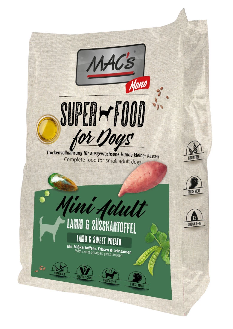 Mac's s Dog Mini Adult Lamb - храна за кучета мини и малки породи с агне и сладък картоф