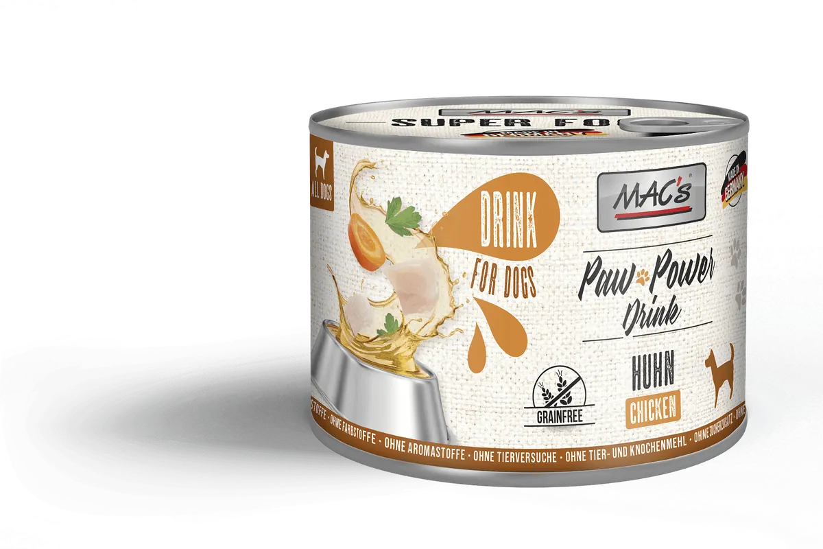 Mac's s Dog Paw Power Chicken - напитка за кучета за предпазване от сърдечно-съдови заболявания с пиле