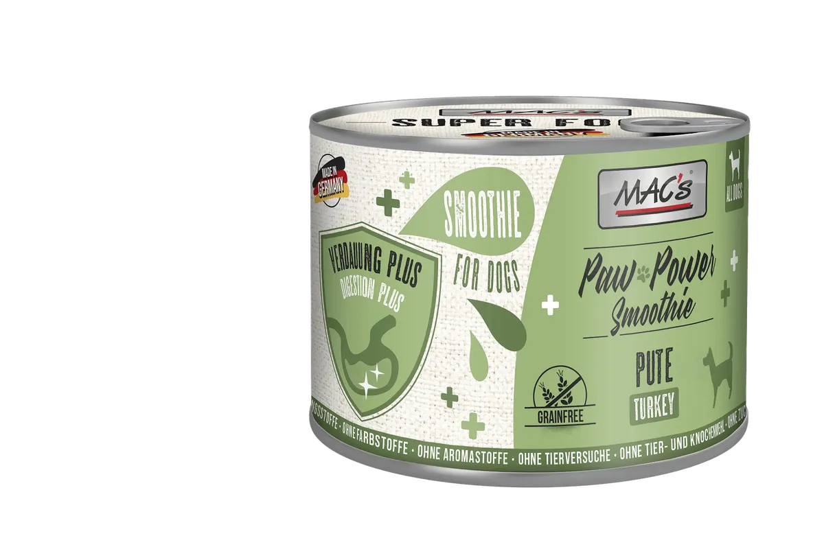 Mac's s Dog Paw Power Smoothie Turkey Digestion Plus - смути за кучета за оптимално чревно здраве с пуйка