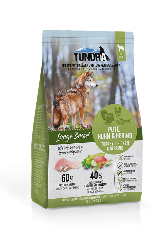 Tundra Large Breed Turkey Herring - храна за кучета едри породи с пуйка и херинга