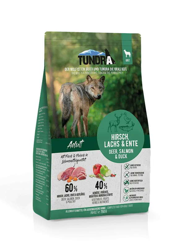 Tundra Adult Reindeer, Salmon, Duck - храна за кучета всички породи с елен, сьомга и патица