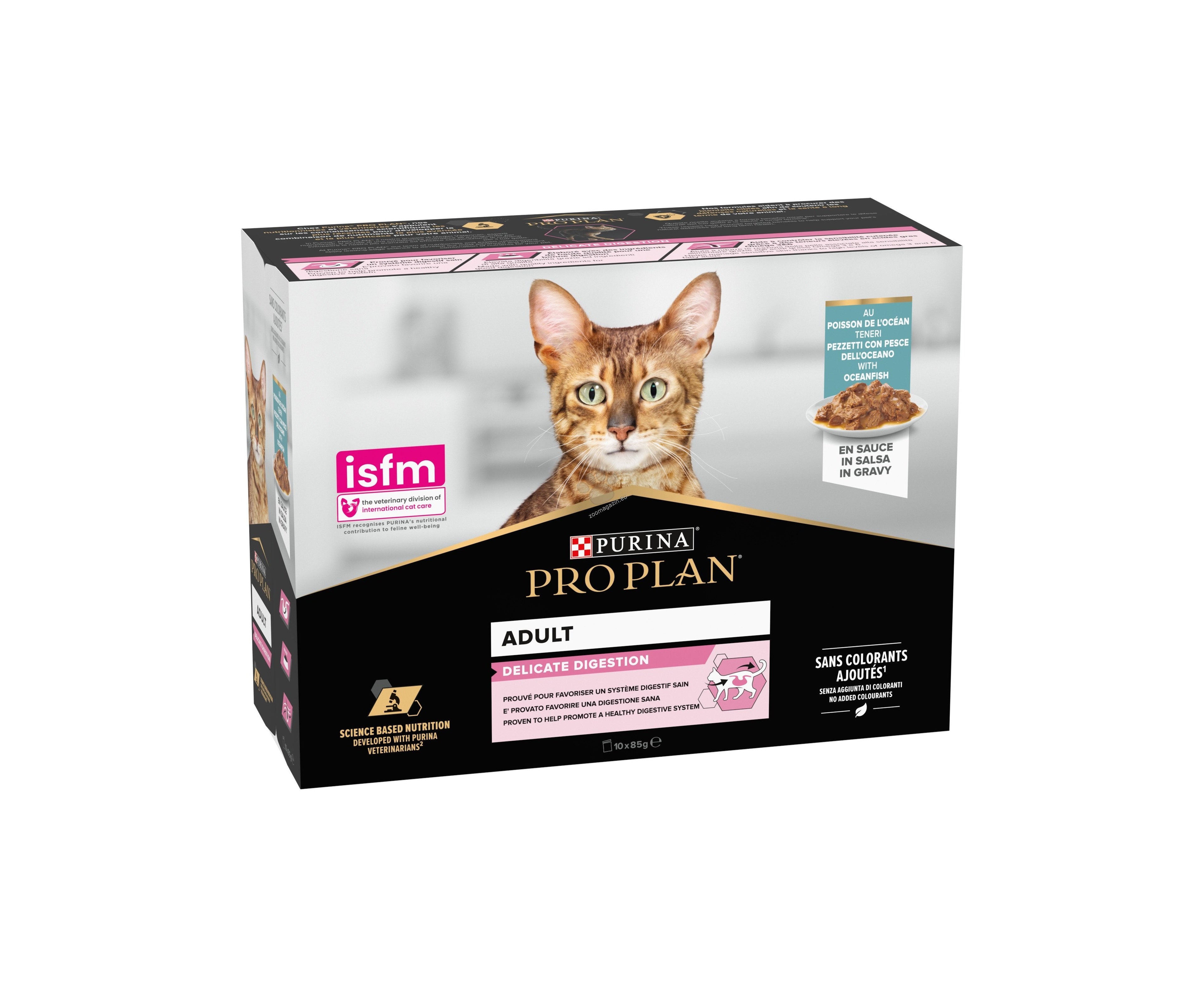 Purina Pro Plan Delicate Digestion Ocean Fish - паучове за котки с чувствително храносмилане, с океанска риба в сос