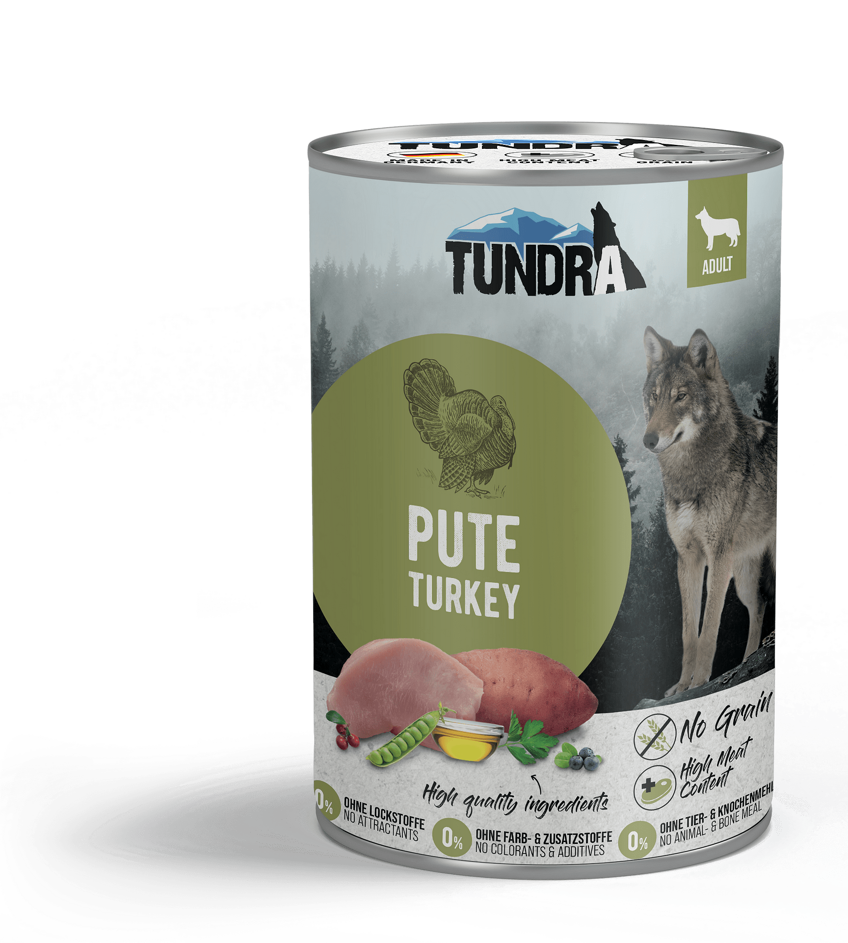 Tundra Turkey - храна за израснали кучета с пуйка, сладък картоф и боровинки