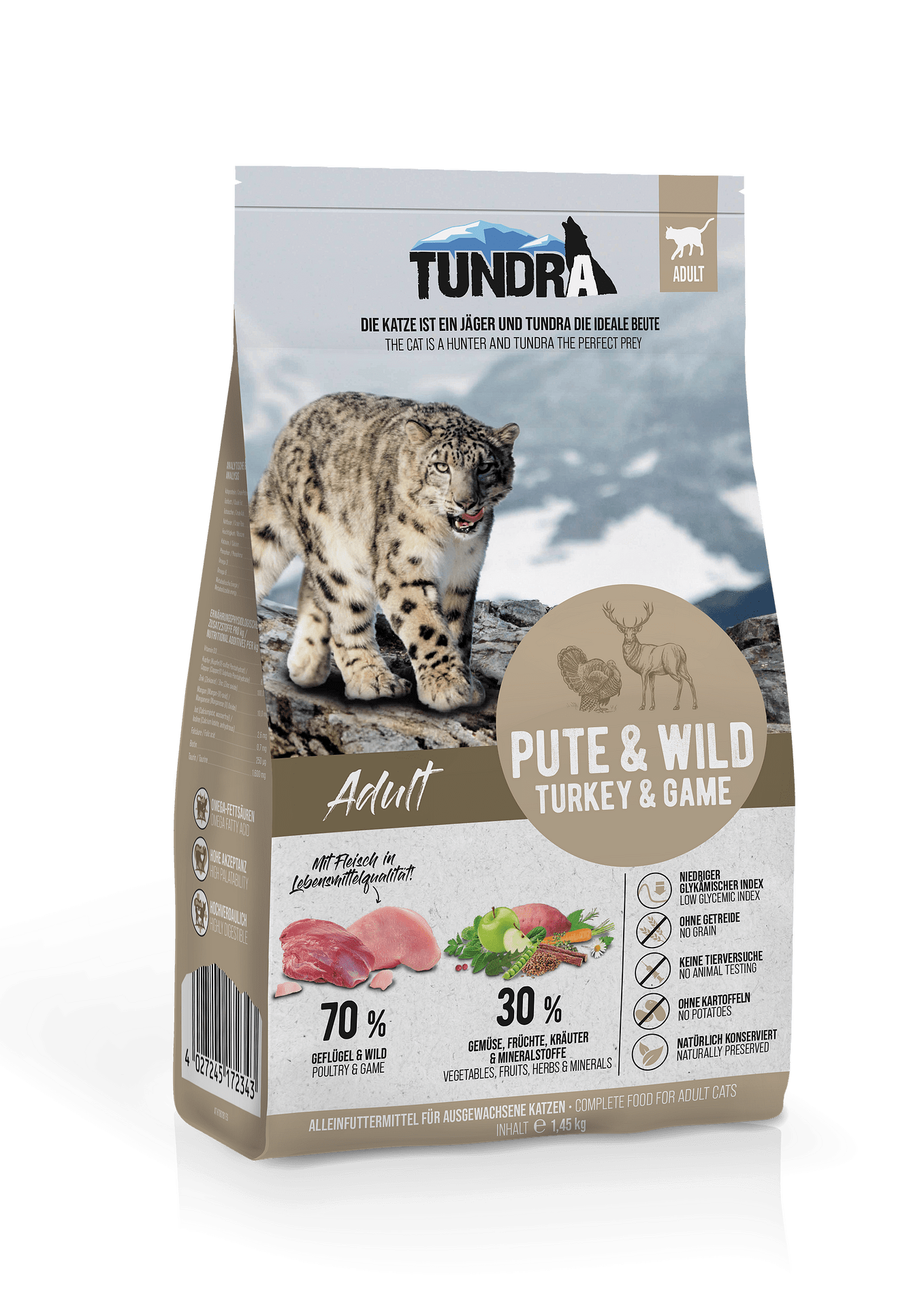 Tundra Adult Cat with Turkey, Game - храна за израснали котки с пуйка и дивеч