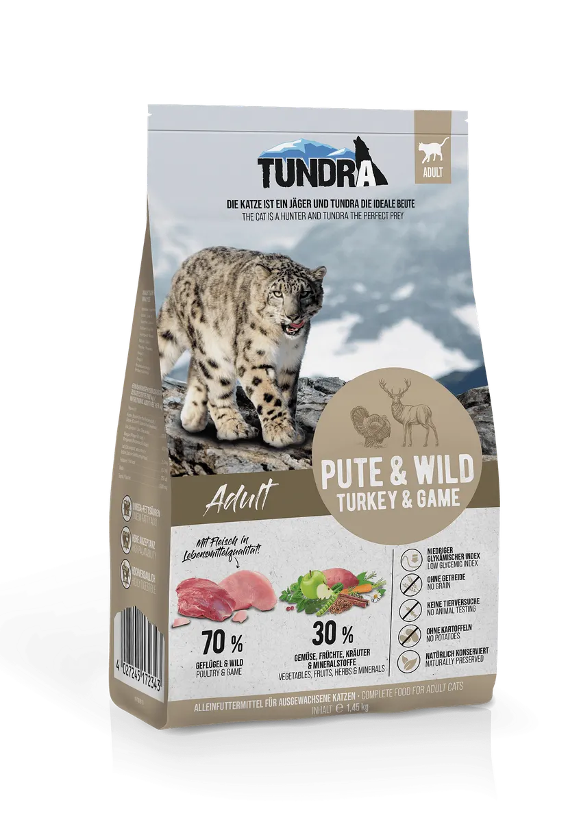 Tundra Adult Cat with Turkey, Game - храна за израснали котки с пуйка и дивеч
