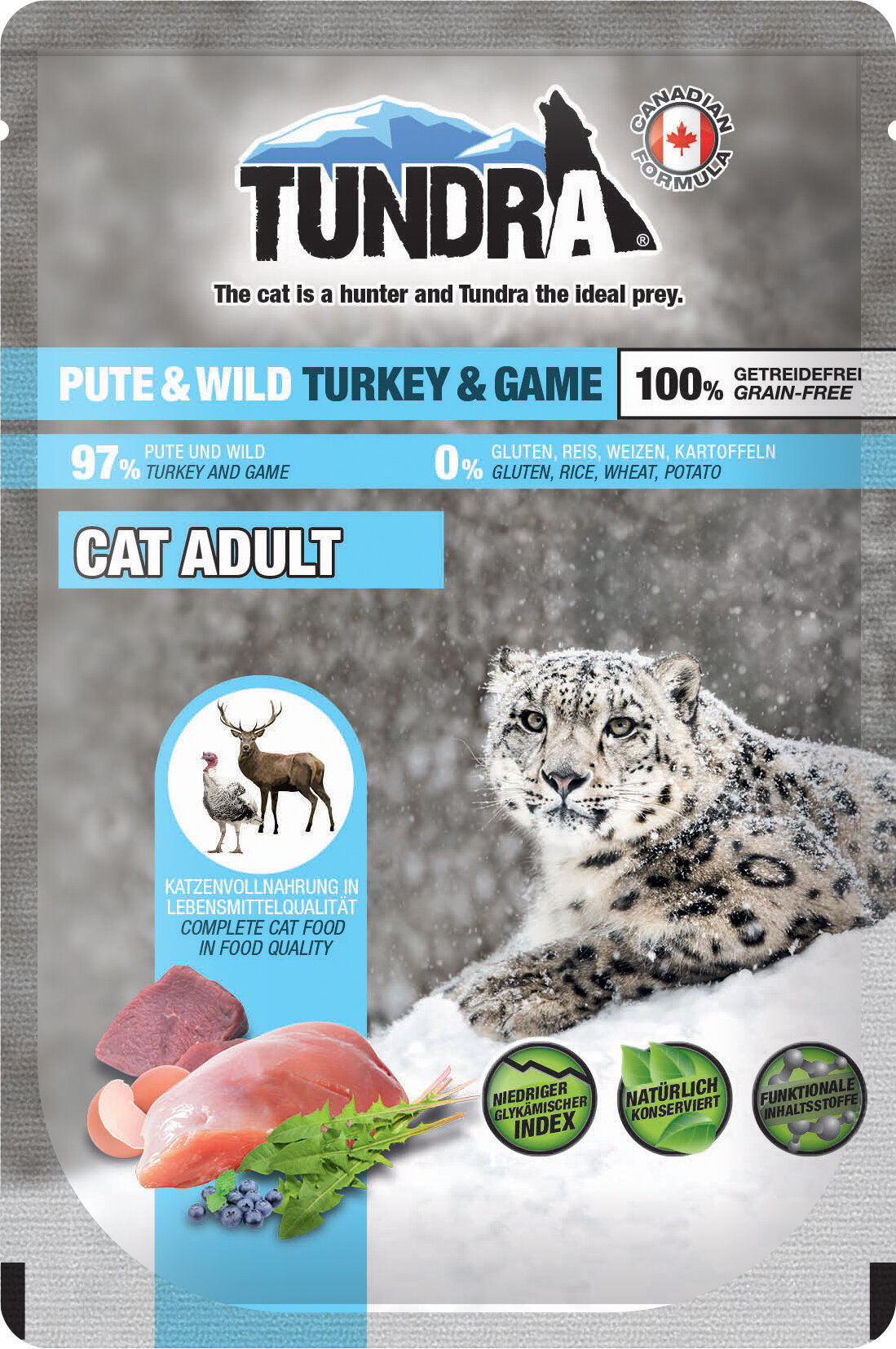 Tundra Cat Pouch with Turkey, Game - пауч за израснали котки с пуйка и дивеч