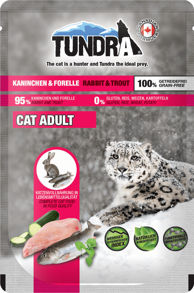 Tundra Cat Pouch with Rabbit, Trout - пауч за израснали котки със заек и пъстърва