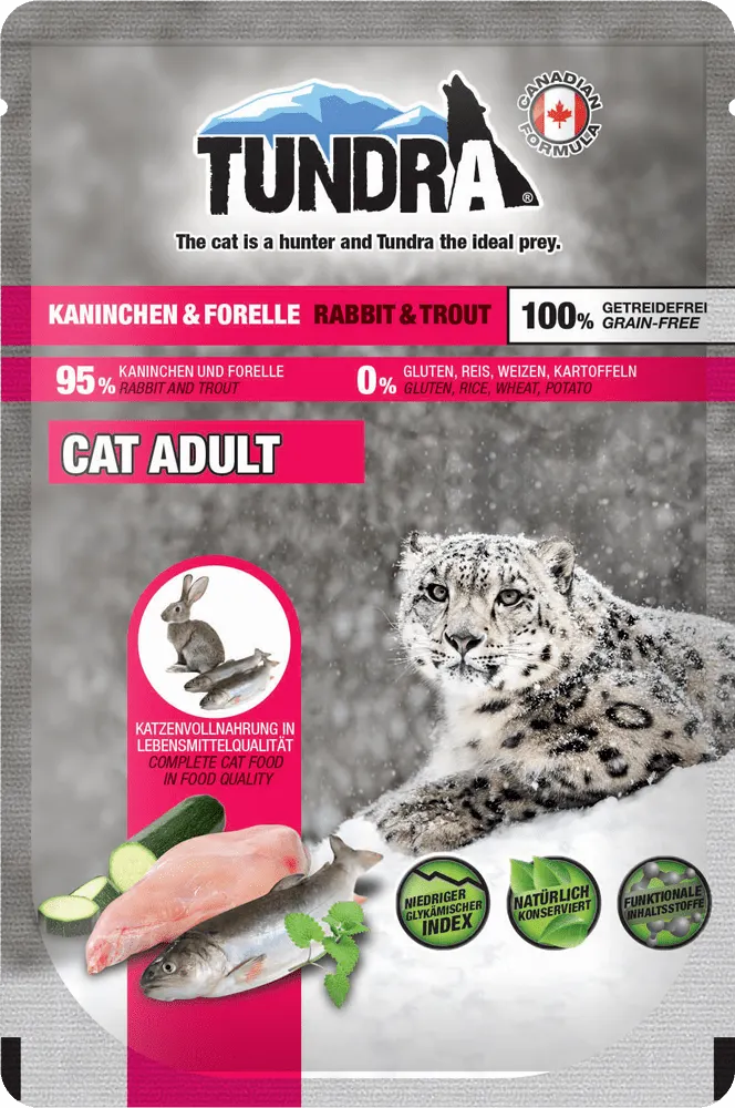 Tundra Cat Pouch with Rabbit, Trout - пауч за израснали котки със заек и пъстърва