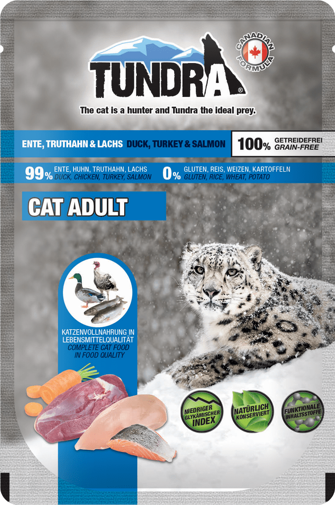 Tundra Cat Pouch with Duck, Turkey, Salmon - пауч за израснали котки с патица, пуйка и сьомга