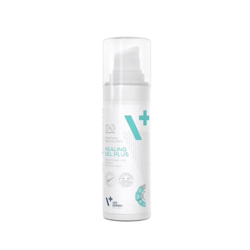 Vet Expert Healing Gel Plus - хидрогел за кучета и котки, за подпомагане заздравяването на рани